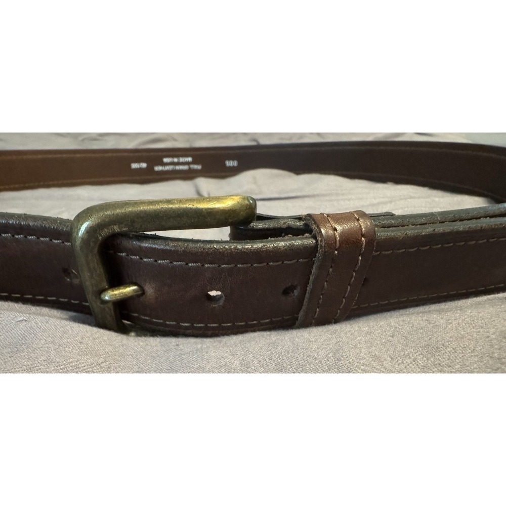 Men's Brown Leather Belt Size 42 Made In U.S.A.